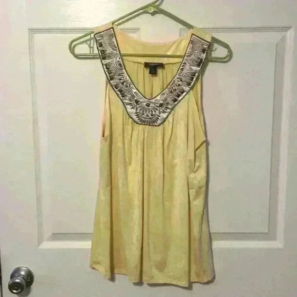 3/$15. Yellow tank top - Picture 1 of 3